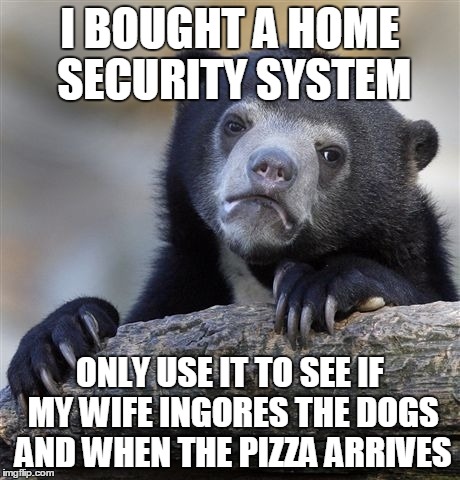 Я установил ОПС только ради того чтобы удостовериться реагирует-ли моя жена на собак и когда привозят пиццу